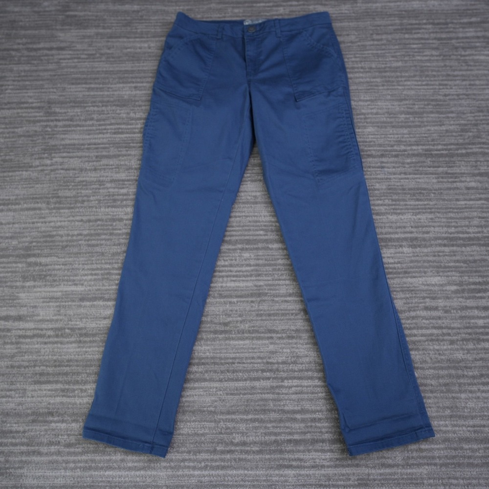 Wit & Wisdom Pants 4 Flex-ellent High Rise‎ Utility Blue Straight New 8 31x29.75